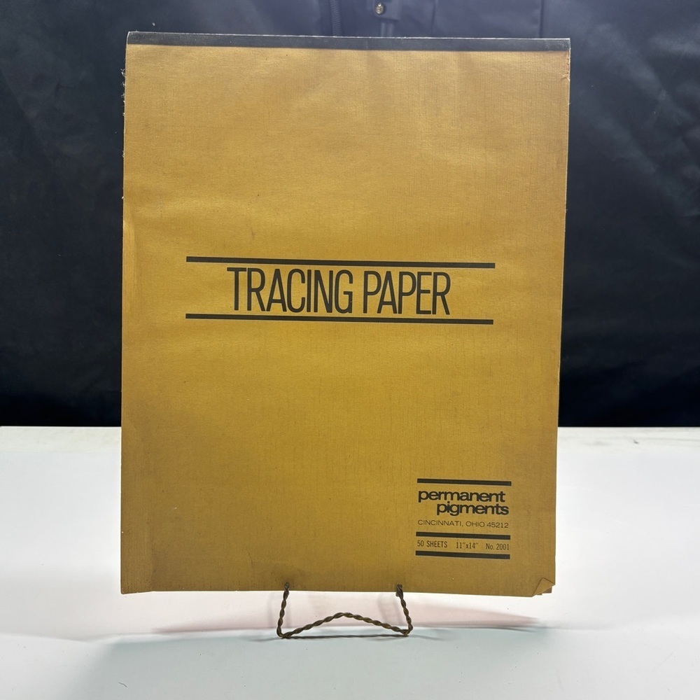 Vintage Tracing Paper Pad Permanent Pigment Cincinnati Ohio 11 X 14”arts Crafts